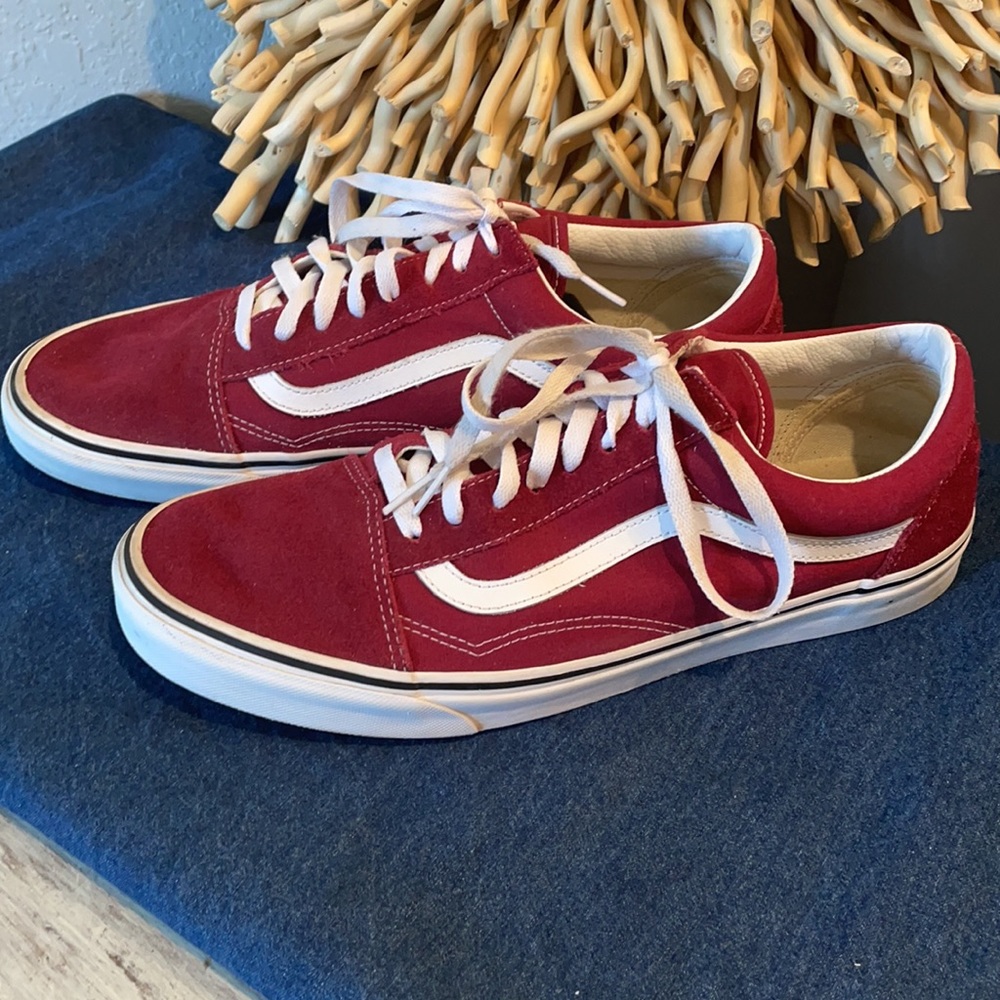 Vans Old Skool burgundy suede size 13